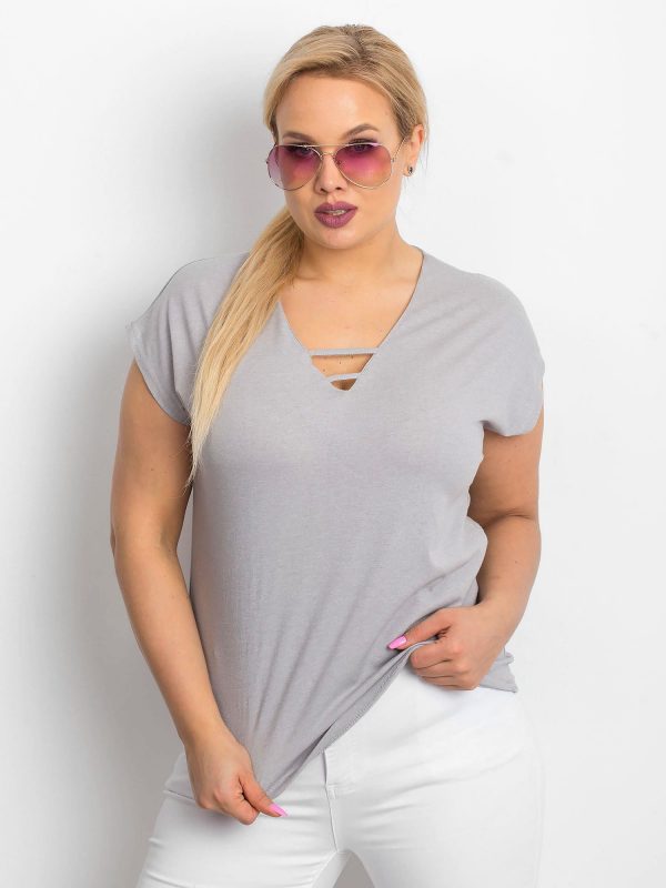 Grey T-shirt plus size Darlyne