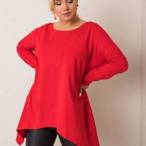 Red plus size blouse Elisa RUE PARIS