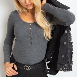 Dark Grey Blouse Bliss