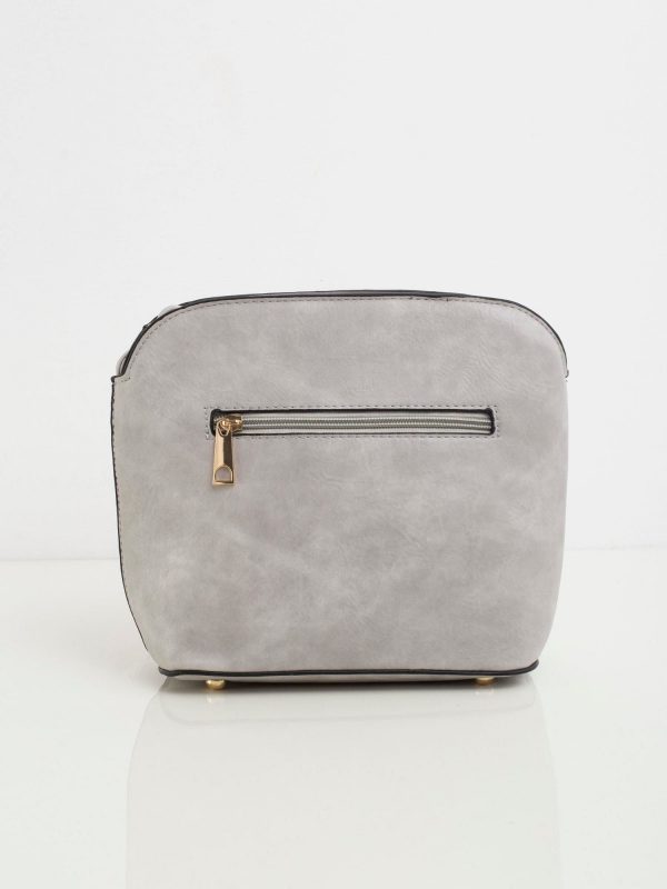 Grey eco-leather women's handbag