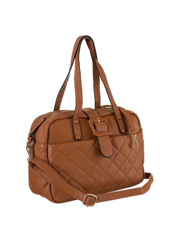 Brown eco leather handbag