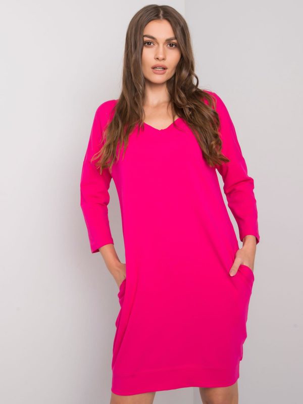 Fuchsia cotton dress Abijah