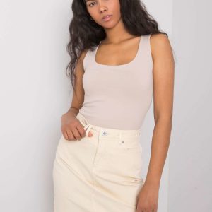 Cream denim skirt Clair STITCH & SOUL