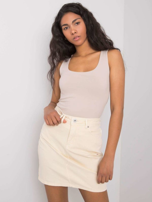 Cream denim skirt Clair STITCH & SOUL