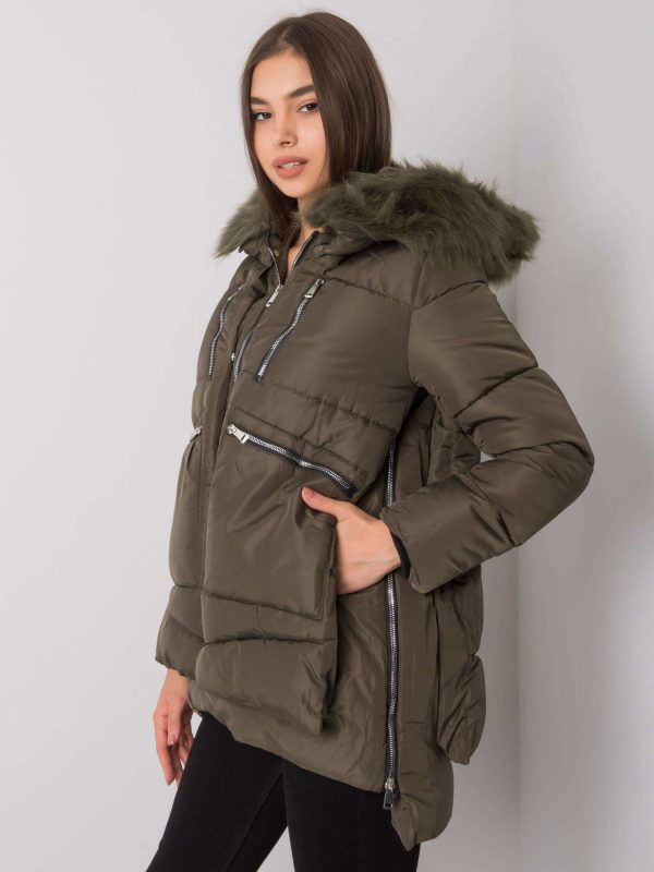 Khaki Quilted Winter Jacket Estherville