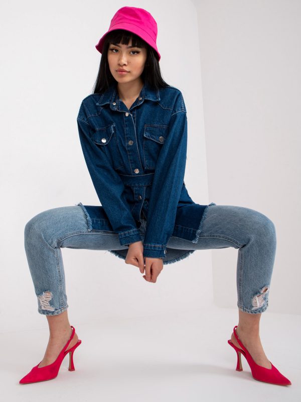 Blue denim shirt with stripe RUE PARIS