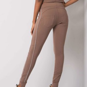 Brown sweatpants with Abia Appliques