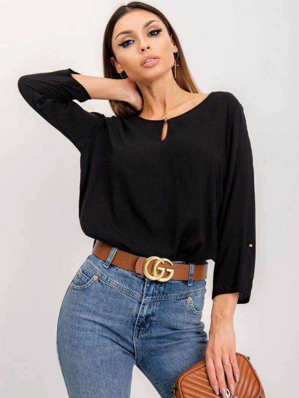 RUE PARIS Black blouse Gina