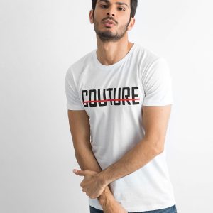 White T-shirt for men with inscription