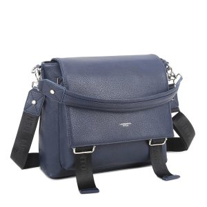 Dark blue women's bag with flip LUIGISANTO