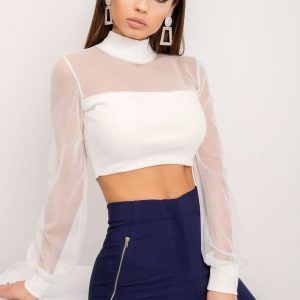 BSL Ecru turtleneck blouse