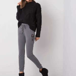 Dark Grey Melange Sweatpants Gabby