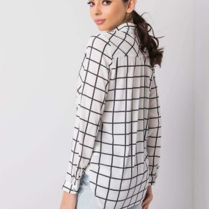 White and graphite blouse Hope RUE PARIS