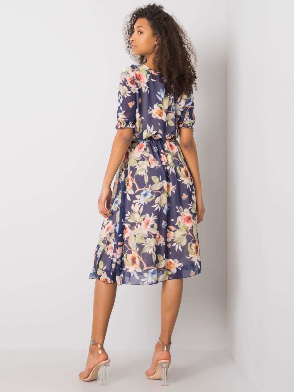 Navy blue maelle flower dress