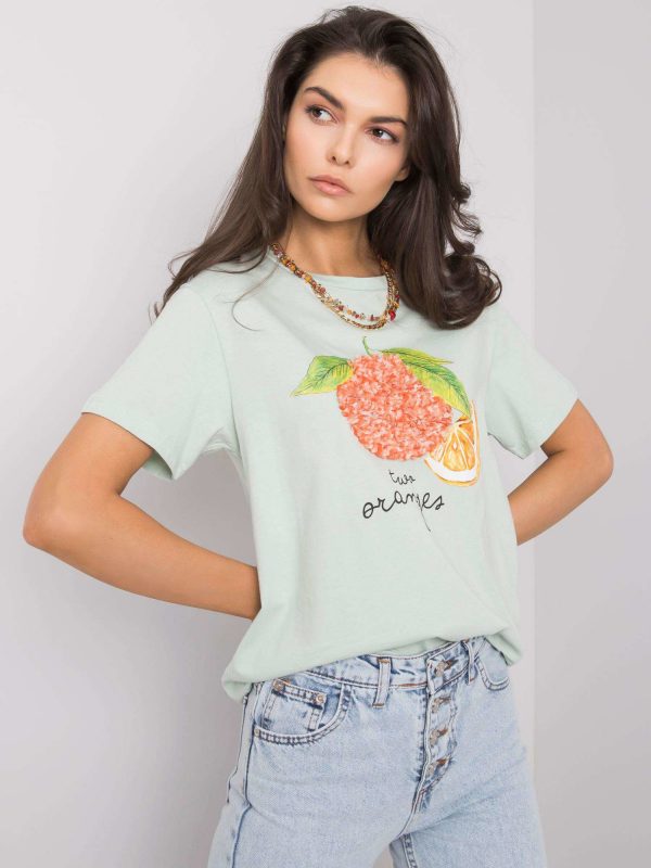 Mint T-shirt for women with Fenn applique