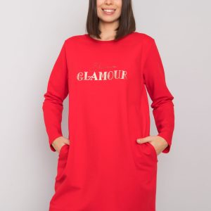 Red tunic plus size with Alexiah pockets