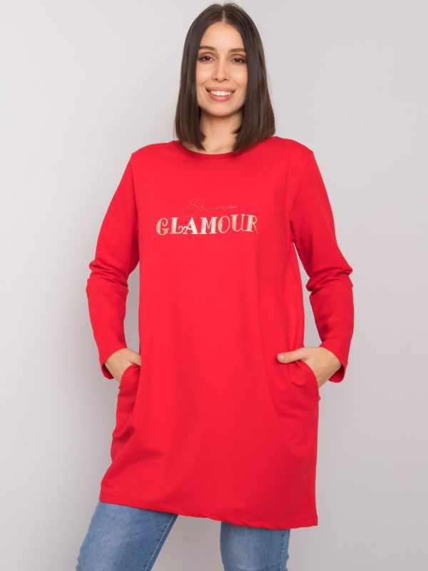 Red tunic plus size with Alexiah pockets