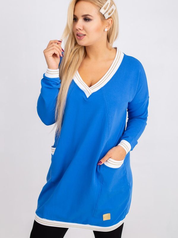 Blue tunic plus size Candy