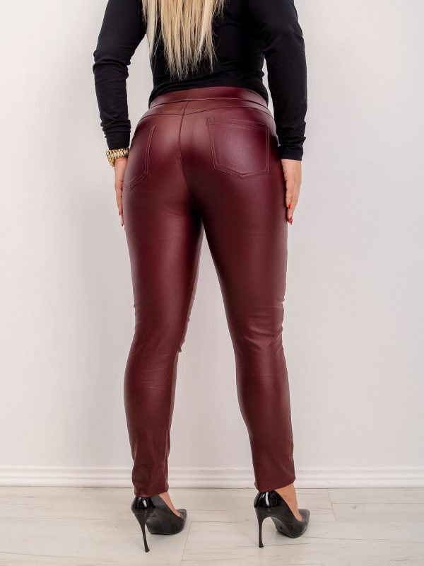 Burgundy jeggings plus size brandy