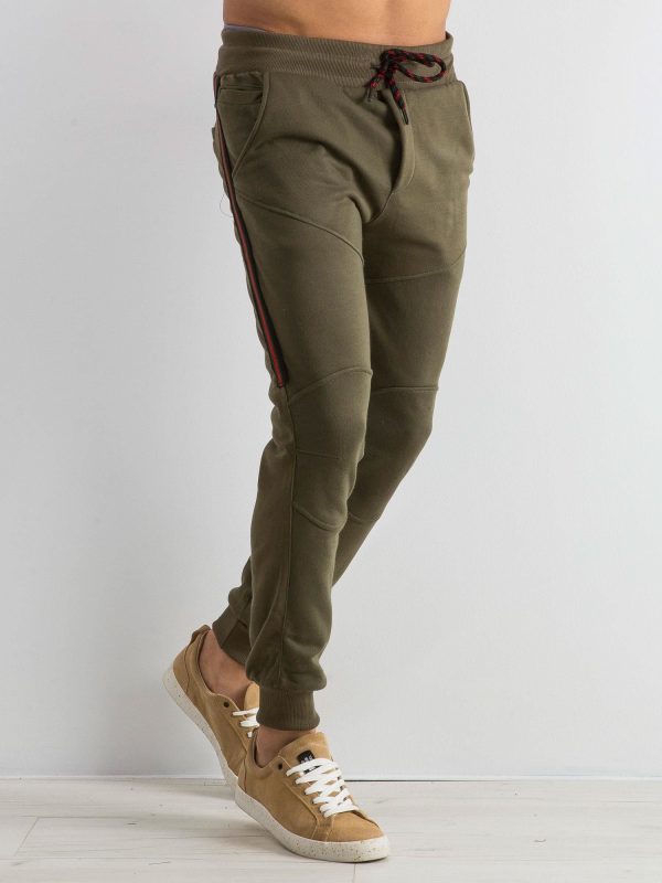 Khaki Men's Tracksuits Simplicity