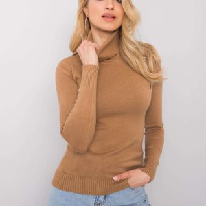 Camel Polly Turtleneck Sweater