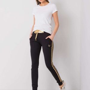 Brenda black and gold sweatpants