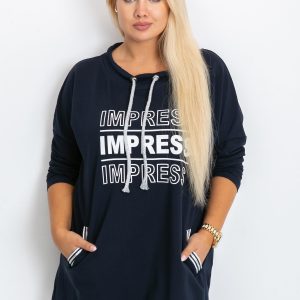 Navy blue plus size Impress sweatshirt