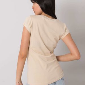 Beige t-shirt with Skull applique