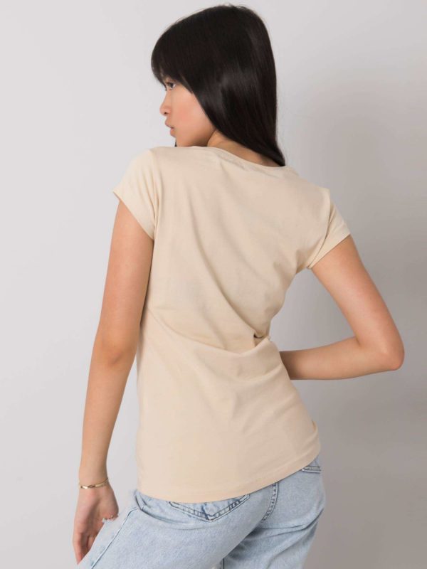 Beige t-shirt with Skull applique