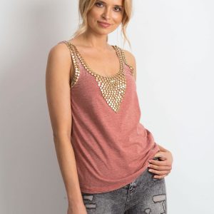 Brown-pink Moment top