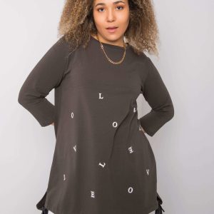 Dark Khaki Alicia Cotton Blouse