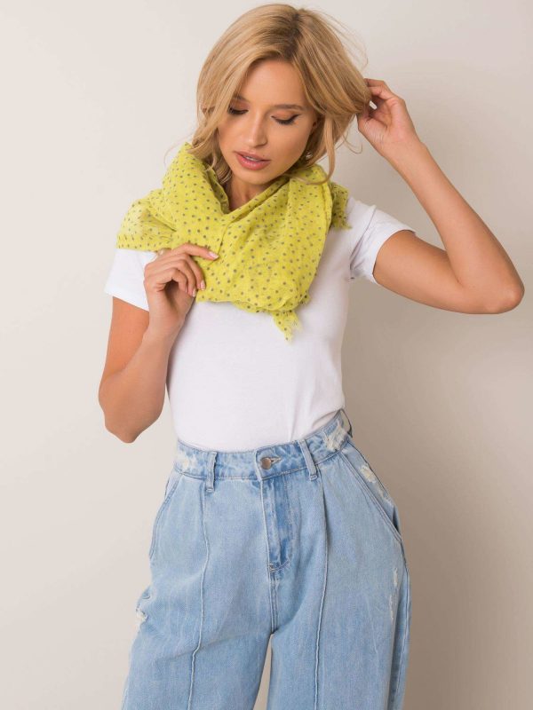 Yellow polka dot scarf