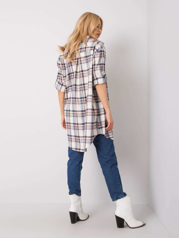 Veronica blue and pink checked shirt