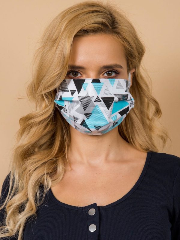 White Reuse Protective Mask with Patterns