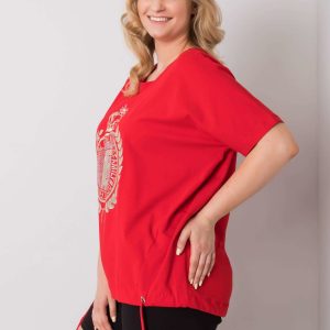 Ruthie's red plus size blouse