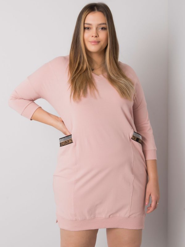 Dirty Pink Plus Size Dress with Susan Pockets