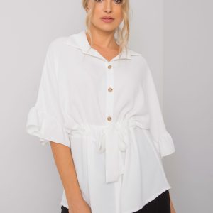 White blouse with binding Marcia RUE PARIS