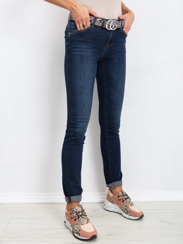 RUE PARIS Deep blue jeans Treat