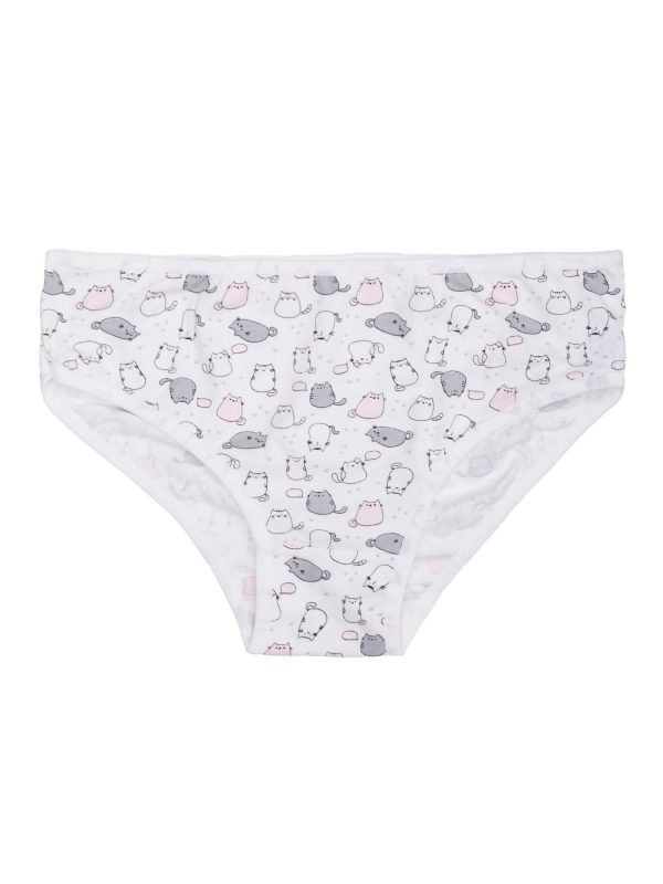 Ecru panties for girl in cotton