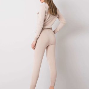 Beige knitted jumpsuit Johanna RUE PARIS