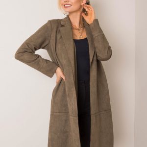 Khaki suede coat Sellina STITCH & SOUL