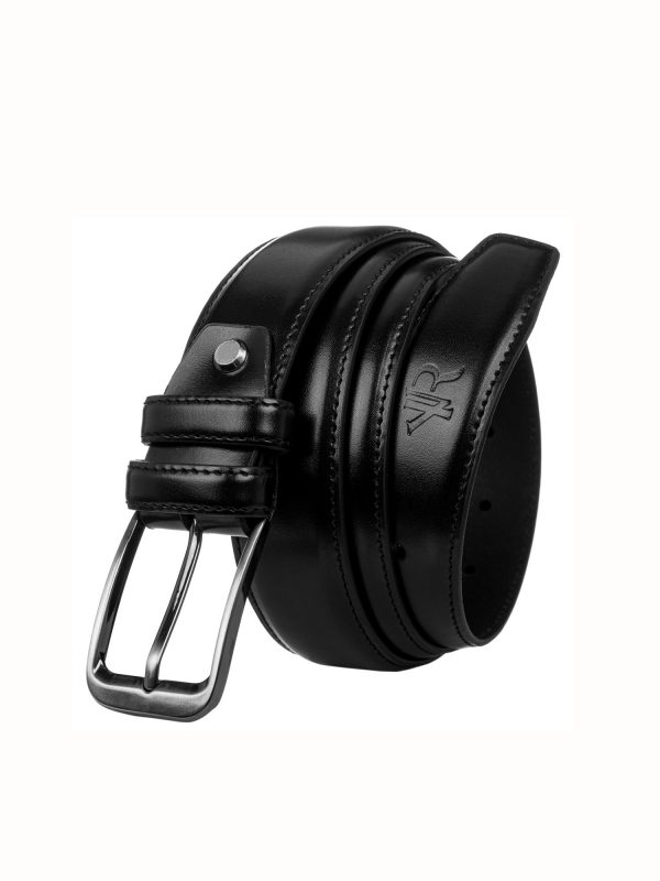 Mens Genuine Leather Black Strap