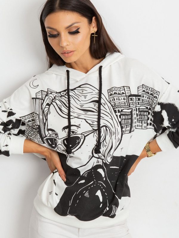 RUE PARIS White Romance Sweatshirt