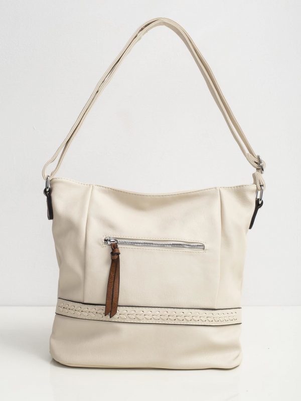 Cream bag with braided insert