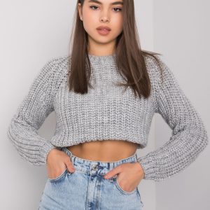 Grey knitted sweater for women Grinnell RUE PARIS