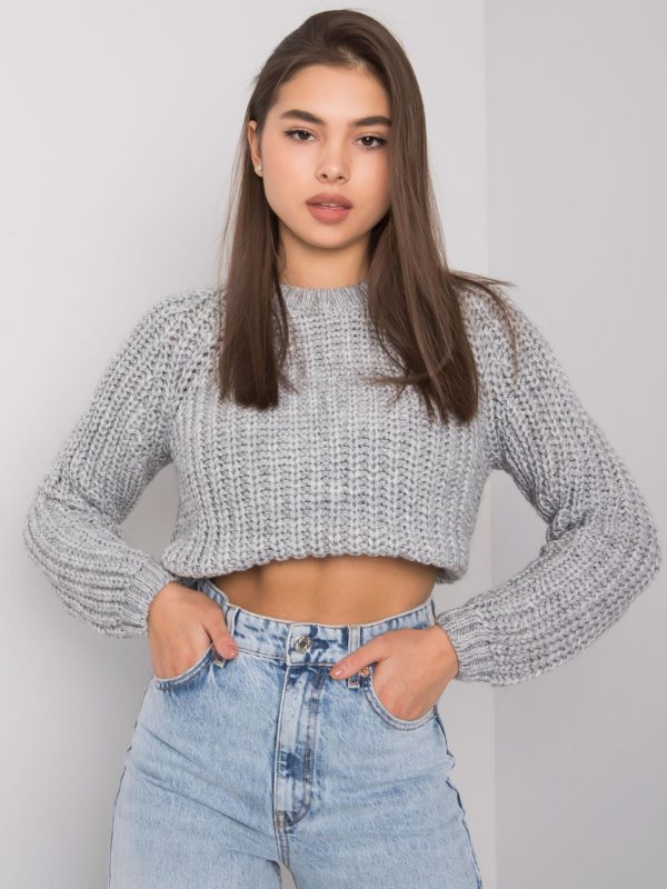 Grey knitted sweater for women Grinnell RUE PARIS