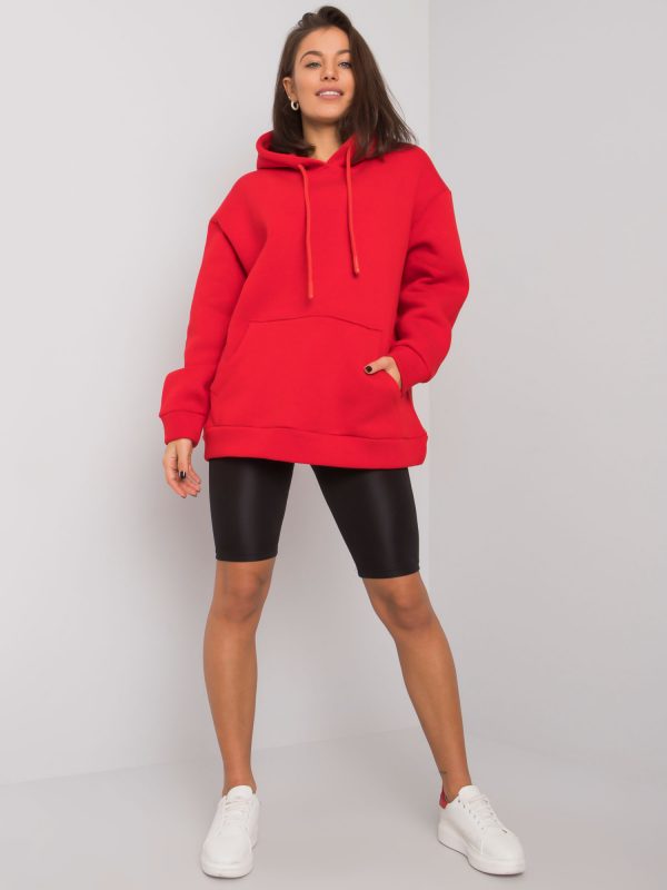 Red kangaroo sweatshirt basic Biarritz