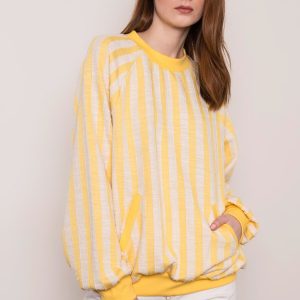 Yellow striped sweatshirt BSL