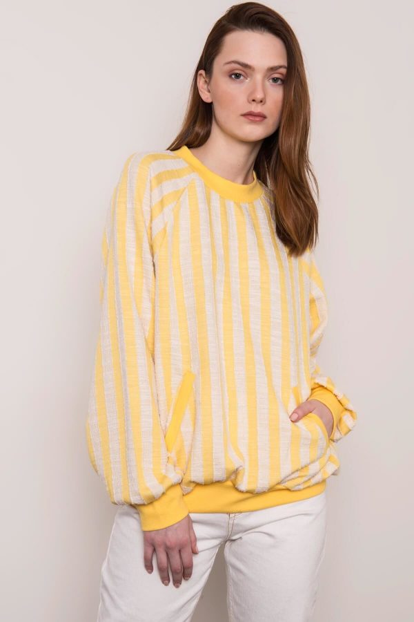 Yellow striped sweatshirt BSL