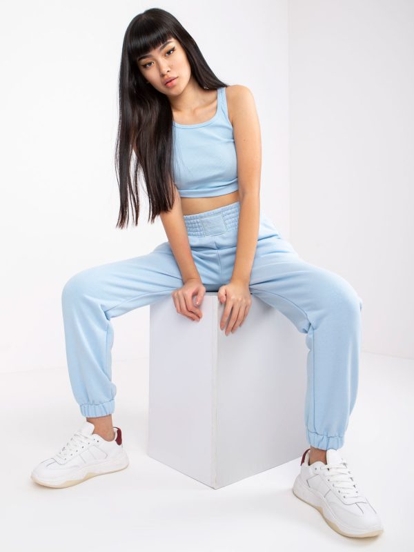 Light blue sweatpants with pockets RUE PARIS